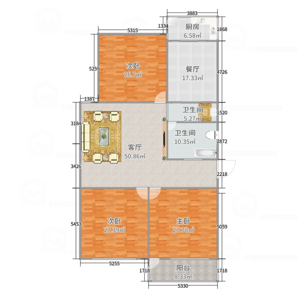 北安居小區(qū)2樓三室2廳86m293萬(wàn)送車位儲(chǔ)藏室可貸款拎包住