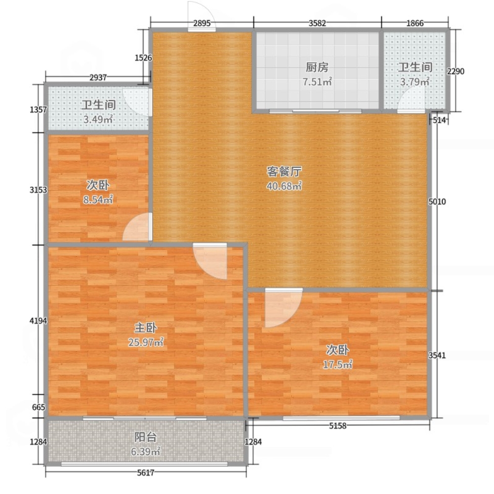 精裝修3室2廳2衛(wèi)124m2107萬元   精裝未住!  未住！  未??！