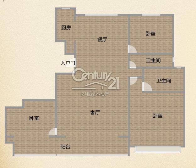 保利海德佳園 毛坯房3室2廳2衛(wèi)146m2185萬(wàn)元
